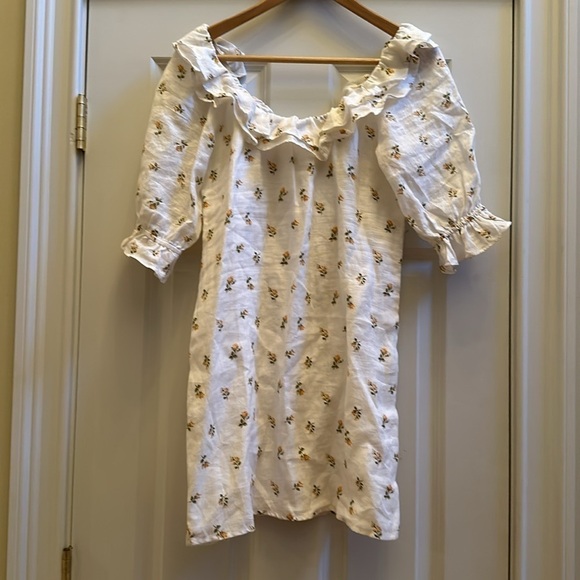 Reformation Indio linen dress in rosebud no belt - Picture 2 of 7